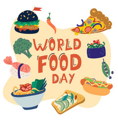 World Food Day Variety Nutritious Food Pizza