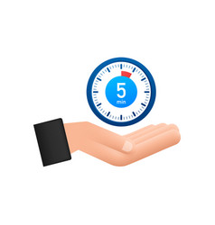 5 Minutes Stopwatch With Hands Icon