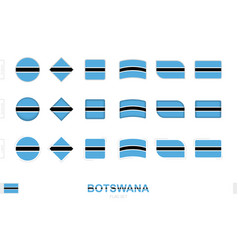 Botswana Flag Set Simple Flags Of