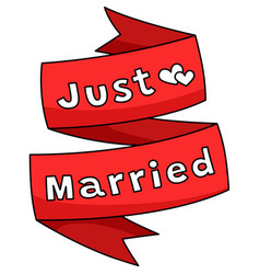 Just Married Cartoon Colored Clipart