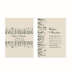 Minimalistic Floral Elegant Wedding Set Invitation