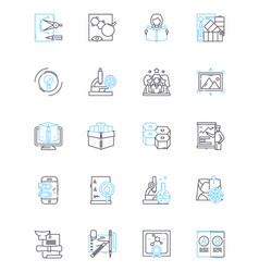 Seminary Linear Icons Set Faith Education