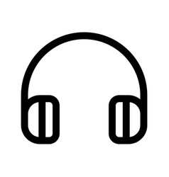 Wireless Headphones Line Icon Graphics