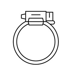 Hose Clamp Line Icon