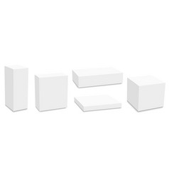 Set Of White Box Mockup Package Mock Up