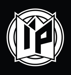 Up Logo Monogram Circle Rounded Design