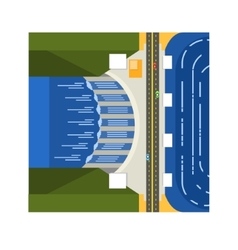 Dam On River From Above