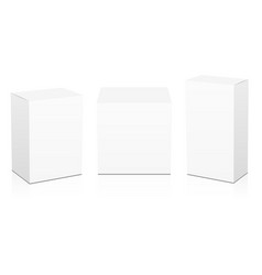 Set Of White Box Mockup Package Mock Up