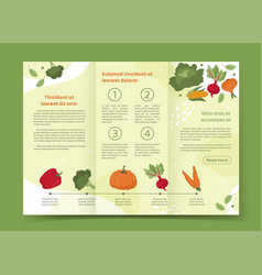 Brochure With Vegetables Concept