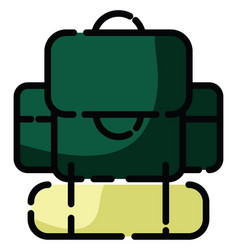 Camping Backpack On A White Background