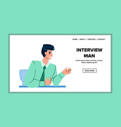 Interview Man Employee With Director Ceo