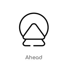 Outline Ahead Icon Isolated Black Simple Line