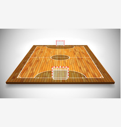 Perspective Of Hardwood Futsal Court Or Field Eps