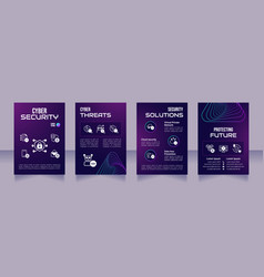 Cyber Security Purple Premade Brochure Template