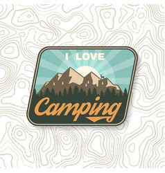 I Love Camping Logo Patch