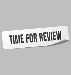 Time For Review Sticker Label