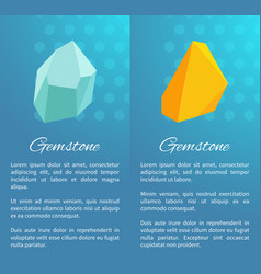 Uncut Natural Gemstones Vertical Promo Posters