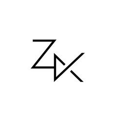 Minimal Letters Zk Logo Design