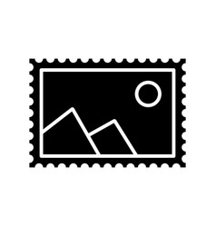 Postage Stamp Icon On White Background