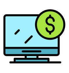 Buy Computer Monitor Icon Flat