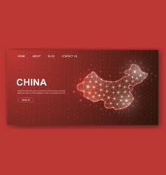 China 3d Polygonal Website Template Map