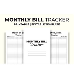 Monthly Bill Tracker Kdp Interior