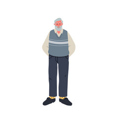 Senior Man Cartoon Character