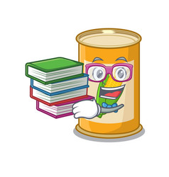 A Diligent Student In Corn Tin Mascot Design