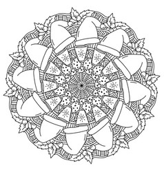 Christmas Outline Mandala Holiday Coloring Page