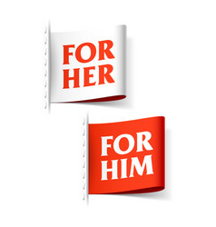 For Her And Him Labels