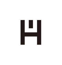 Letter H And W Geometric Symbol Simple Logo