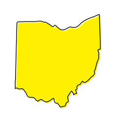 Simple Outline Map Of Ohio Is A State Of United