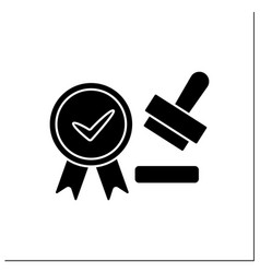 Approved Seal Glyph Icon