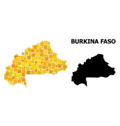 Gold Square Pattern Map Burkina Faso