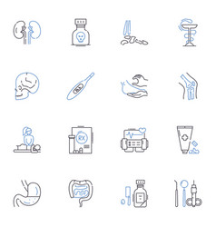 Mental Hospital Line Icons Collection Psychosis