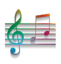 Music violin clef sign g-clef and notes g h Vector Image