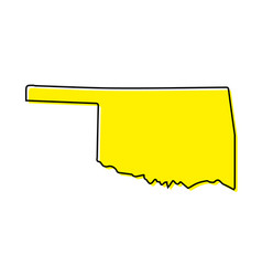 Simple Outline Map Of Oklahoma Is A State