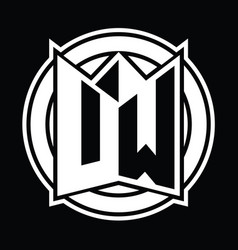 Uw Logo Monogram Circle Rounded Design