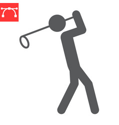 Golf Sport Glyph Icon