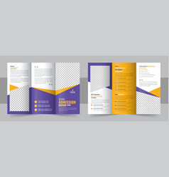 Kids Back To School Admission Trifold Brochure