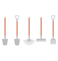 Hand Drawn Shovels And Rakes Clipart Collection