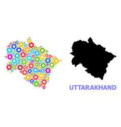 Service Collage Map Uttarakhand State