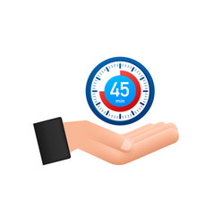 45 Minutes Stopwatch In Hand Icon