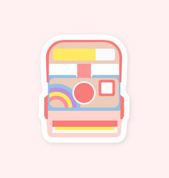 Colorful Polaroid Camera Sticker