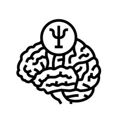 Psychology Brain Line Icon