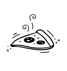 Slice Of Pizza Sketch Hand Drawn Fast