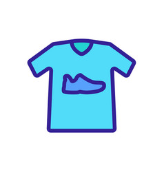 Sneaker Print T Shirt Icon Outline