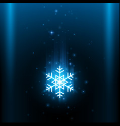 Snowflake Icon With Light Effect Background