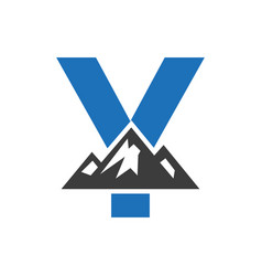 Mount Logo On Letter Y Hill Symbol Template