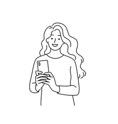 Smiling Woman Make Selfie On Cellphone